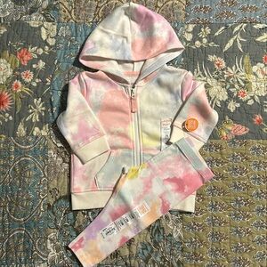 NWT Jumping Beans Tie Dye Sweatshirt and Leggings